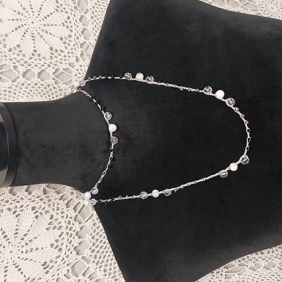 Howlite Gemstone Necklace Czech glass  Necklace, by Rust Belt Raised - Picture 4 of 11